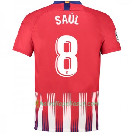 Jalkapallo Pelipaidat Atlético Madrid Saul 8 Kotipaita 2018-2019 Lyhythihainen